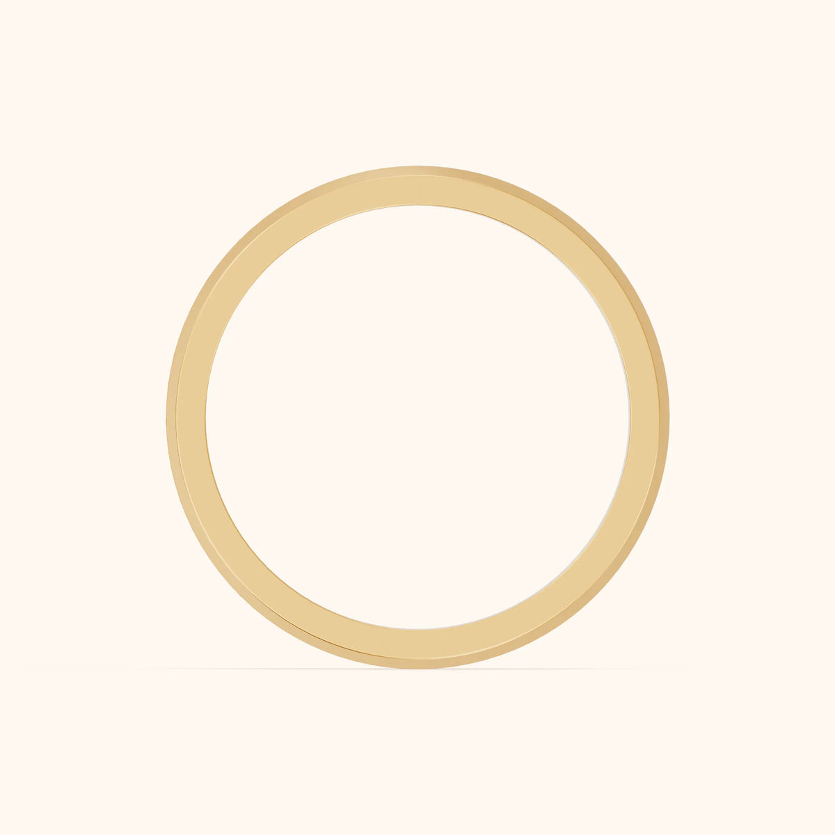 Yana Carved Step Edge Wedding Band in Yellow Gold - FingerView