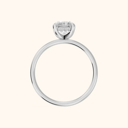 Charlotte Charm Solitaire Radiant Diamond Engagement Ring in White Gold - FingerView
