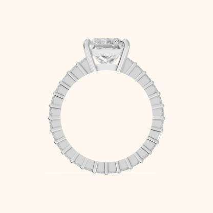 Mallory Shared Prong Princess Diamond Engagement Ring in White Gold - FingerView.webp