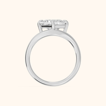 Madeleine Split Shank Princess Diamond Engagement Ring in White Gold - FingerView.webp