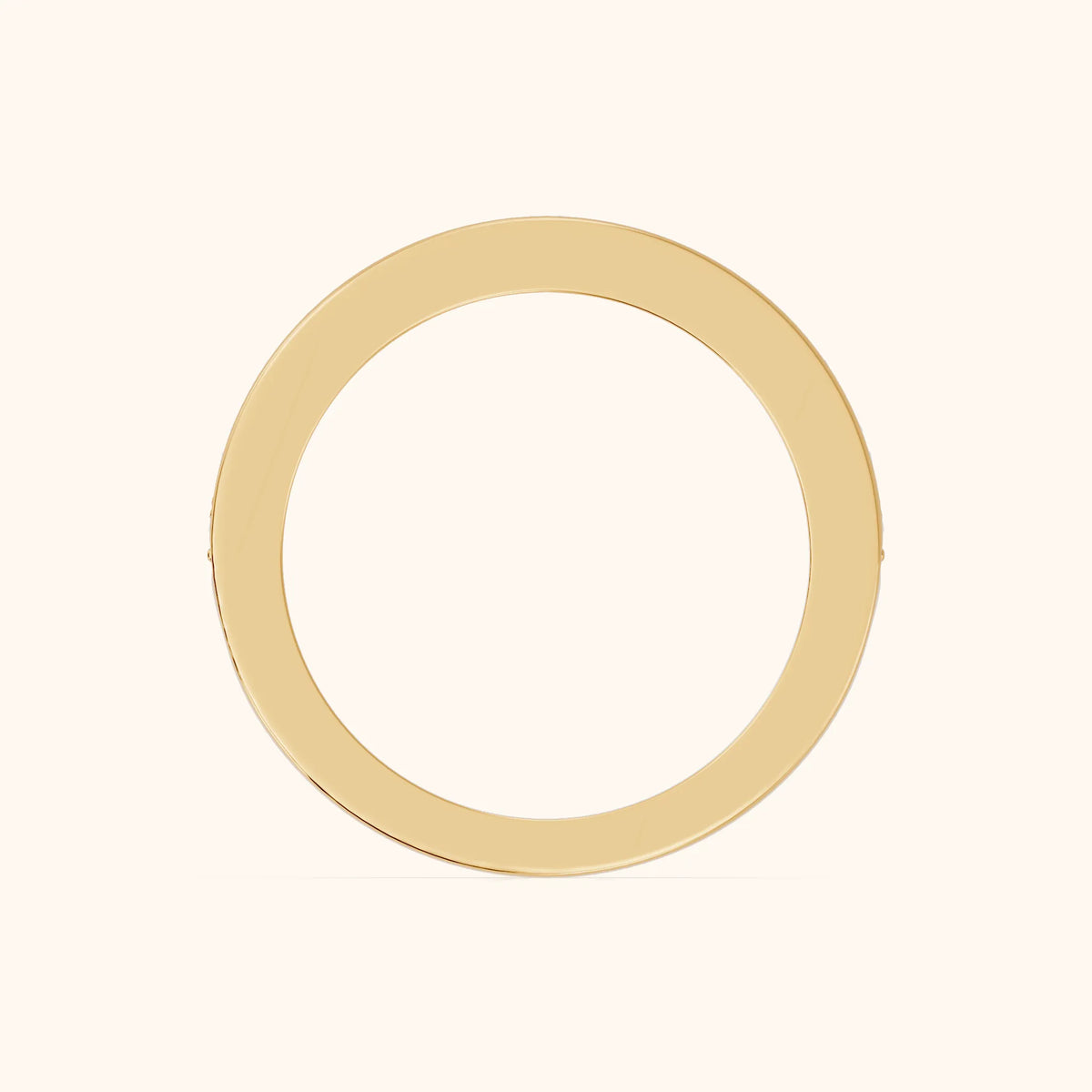 Sidonie Channel Set Round & Baguette Diamond Anniversary Ring in Yellow Gold - FingerView