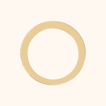 Sidonie Channel Set Round & Baguette Diamond Anniversary Ring in Yellow Gold - FingerView