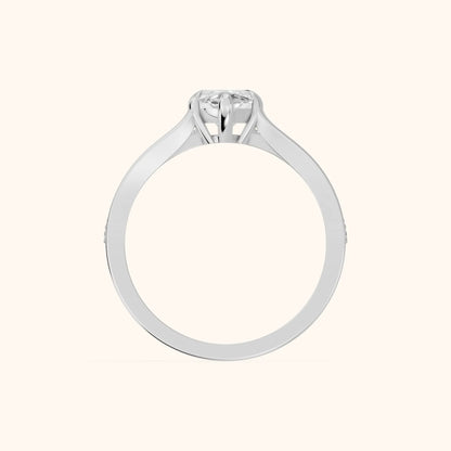 Lucinda Split Shank Marquise Diamond Engagement Ring in Platinum - FingerView.webp