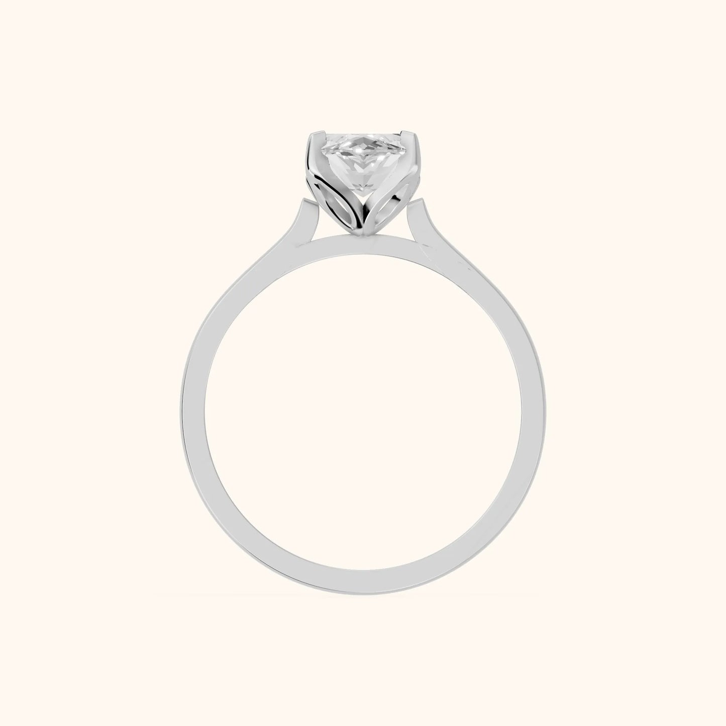 Isabella Bloom Solitaire Marquise Diamond Engagement Ring in Platinum - FingerView