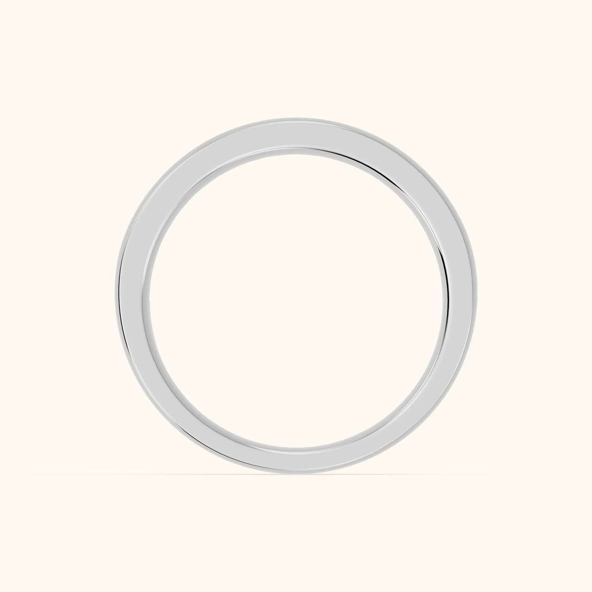 Lydia Channel Set Round & Baguette Diamond Half Eternity Band in White Gold - FingerView