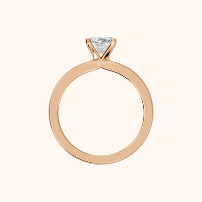 Matilda Cathedral Solitaire Marquise Diamond Engagement Ring in Rose Gold - FingerView.webp