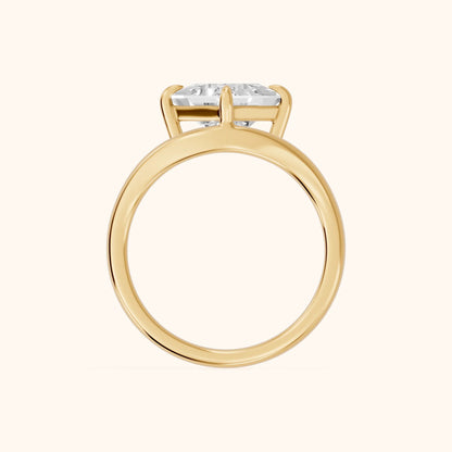 Madeleine Split Shank Princess Diamond Engagement Ring in Yellow Gold - FingerView.webp