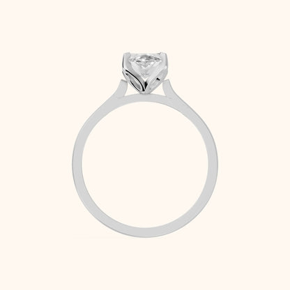 Isabella Bloom Solitaire Marquise Diamond Engagement Ring in Silver - FingerView