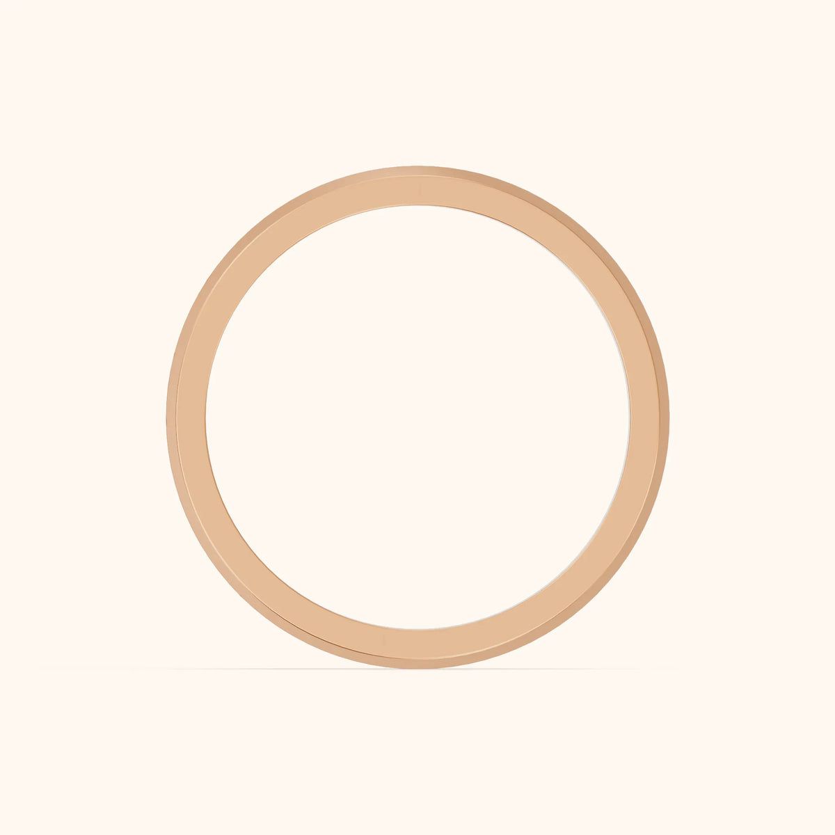 Yana Carved Step Edge Wedding Band in Rose Gold - FingerView