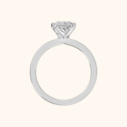 Matilda Cathedral Solitaire Princess Diamond Engagement Ring in Platinum - FingerView.webp