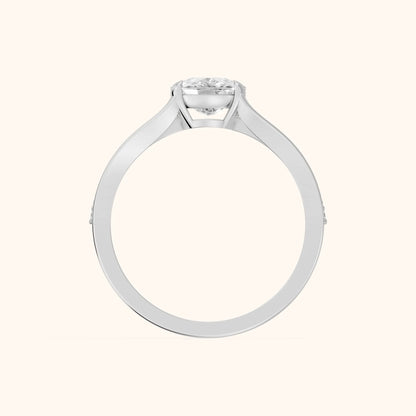 Lucinda Split Shank Cushion Diamond Engagement Ring in Platinum - FingerView.webp