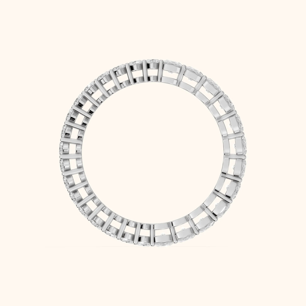 Tania Shared Prong Marquise & Cushion Diamond Eternity Band in Platinum - FingerView