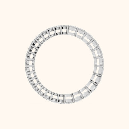 Tania Shared Prong Marquise & Cushion Diamond Eternity Band in Platinum - FingerView