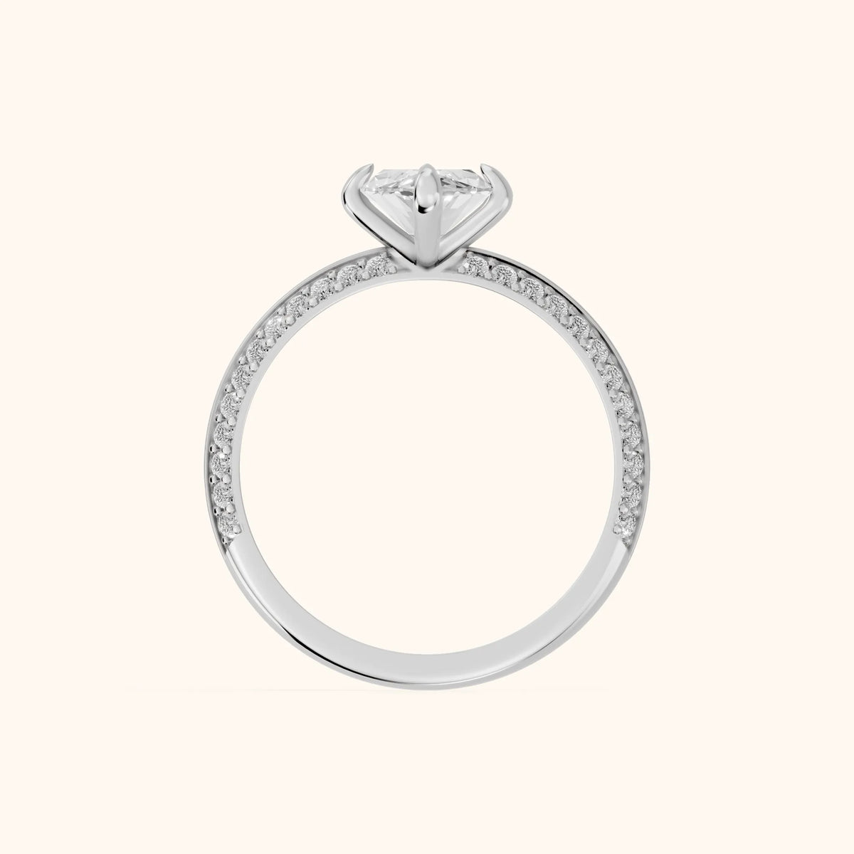 Meredith Knife Edge Pavé Marquise Diamond Engagement Ring in Platinum - FingerView.webp