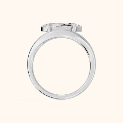 Katherine East-West Bypass Marquise Diamond Engagement Ring in Platinum - FingerView.webp