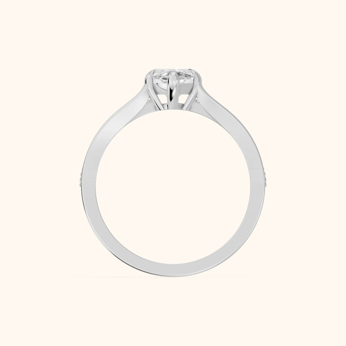 Lucinda Split Shank Marquise Diamond Engagement Ring in Silver - FingerView.webp