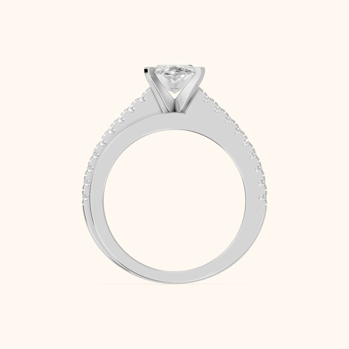 Edith Criss Cross Pavé Marquise Diamond Engagement Ring in Platinum - FingerView.webp