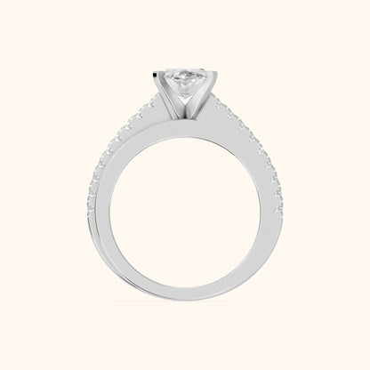Edith Criss Cross Pavé Marquise Diamond Engagement Ring in Platinum - FingerView.webp