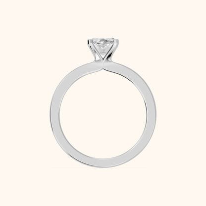 Matilda Cathedral Solitaire Marquise Diamond Engagement Ring in White Gold - FingerView.webp