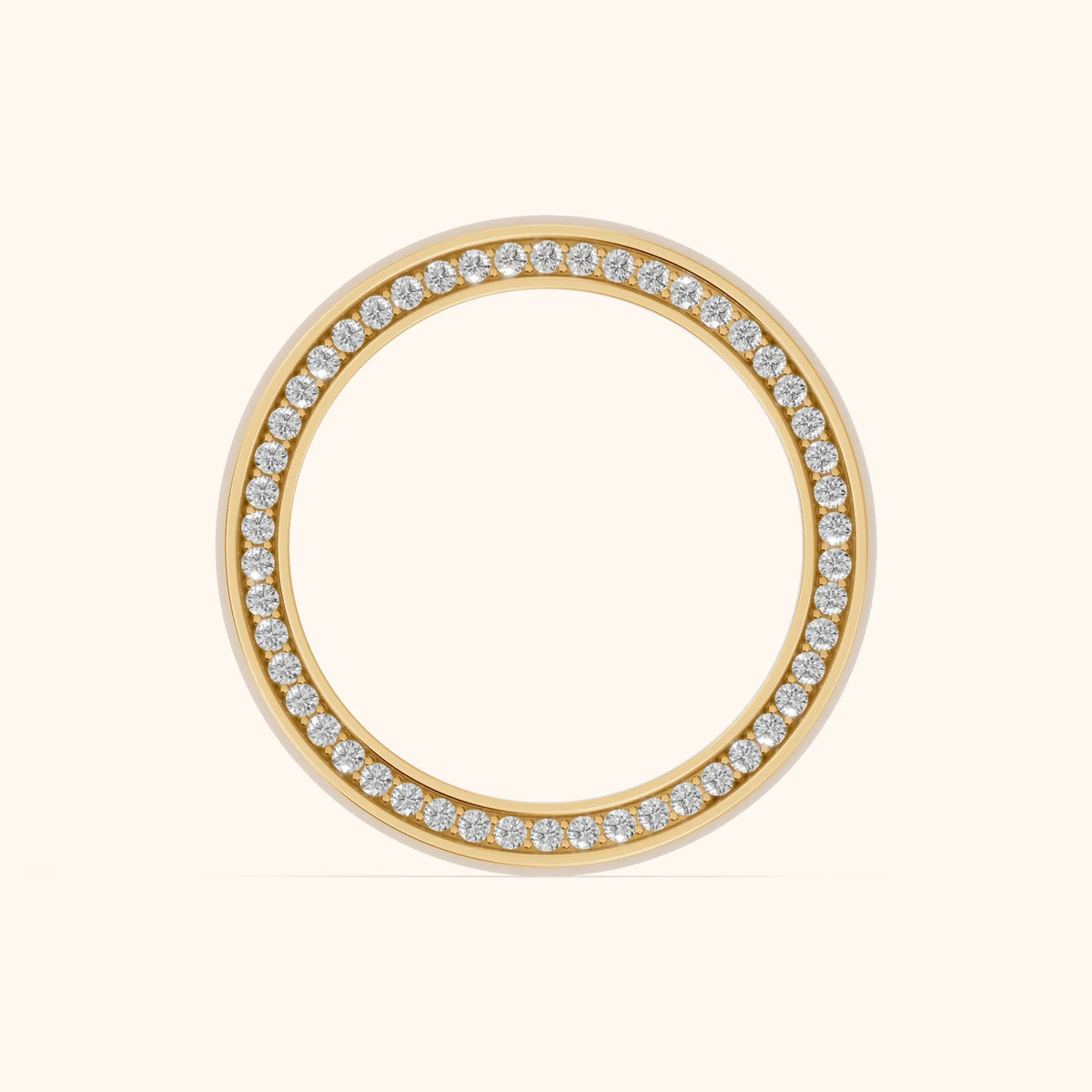 Kassia Micropavé Round Diamond Eternity Band in Yellow Gold - FingerView