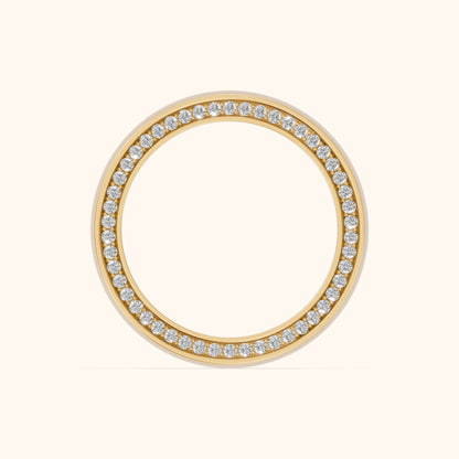 Kassia Micropavé Round Diamond Eternity Band in Yellow Gold - FingerView