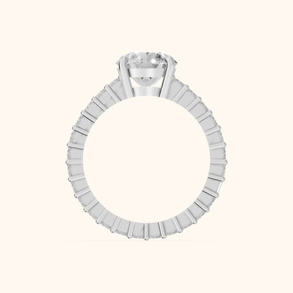 Mallory Shared Prong Round Diamond Engagement Ring in White Gold - FingerView.webp