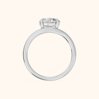 Madeleine Split Shank Round Diamond Engagement Ring in White Gold - FingerView.webp