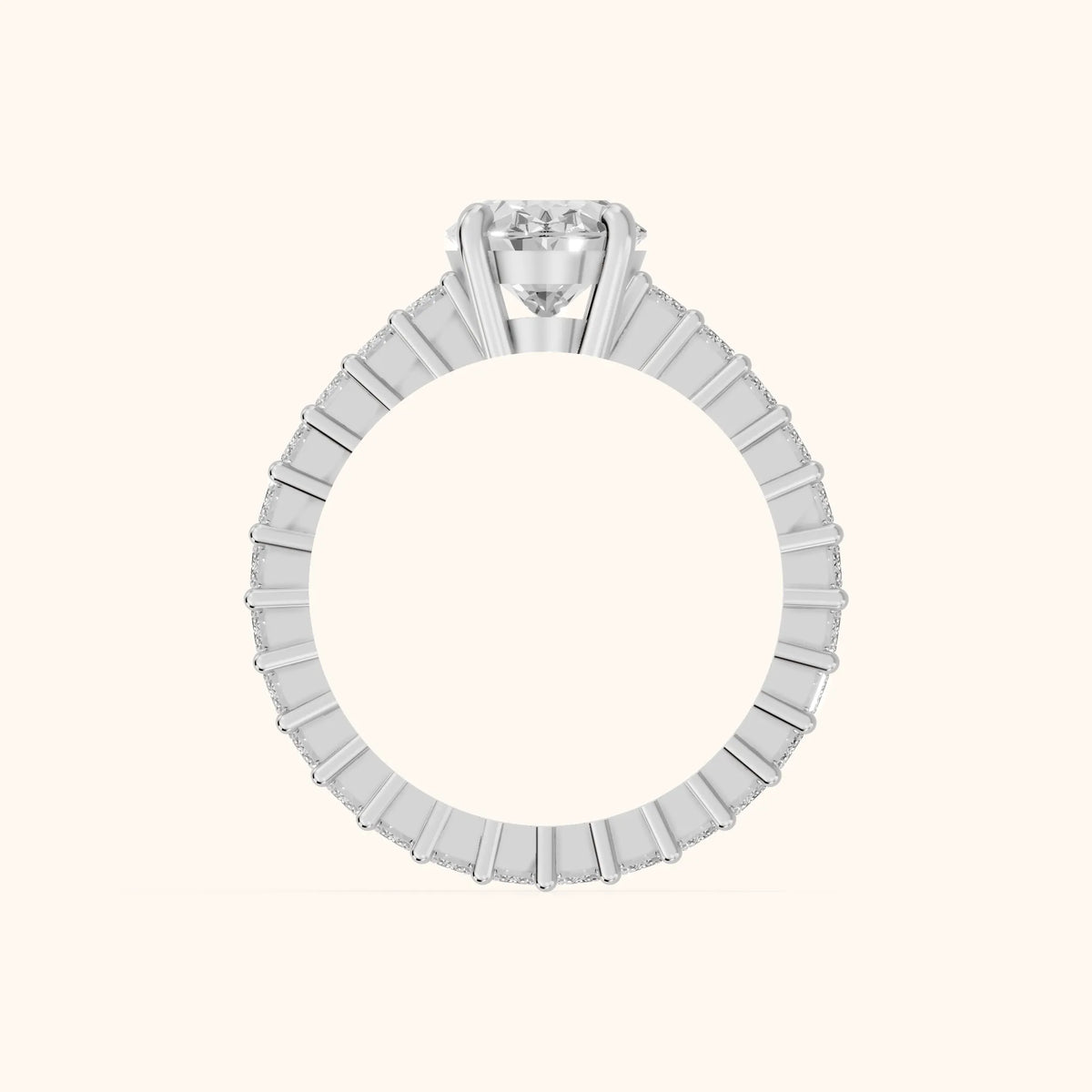 Mallory Shared Prong Oval Diamond Engagement Ring in White Gold - FingerView.webp