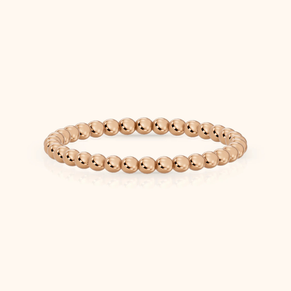 Naya Milgrain Wedding Band in Rose Gold - FrontView