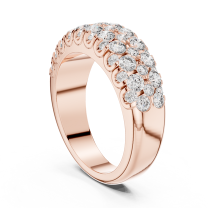Round Cut Lab Grown Diamond Ring in Rose Gold