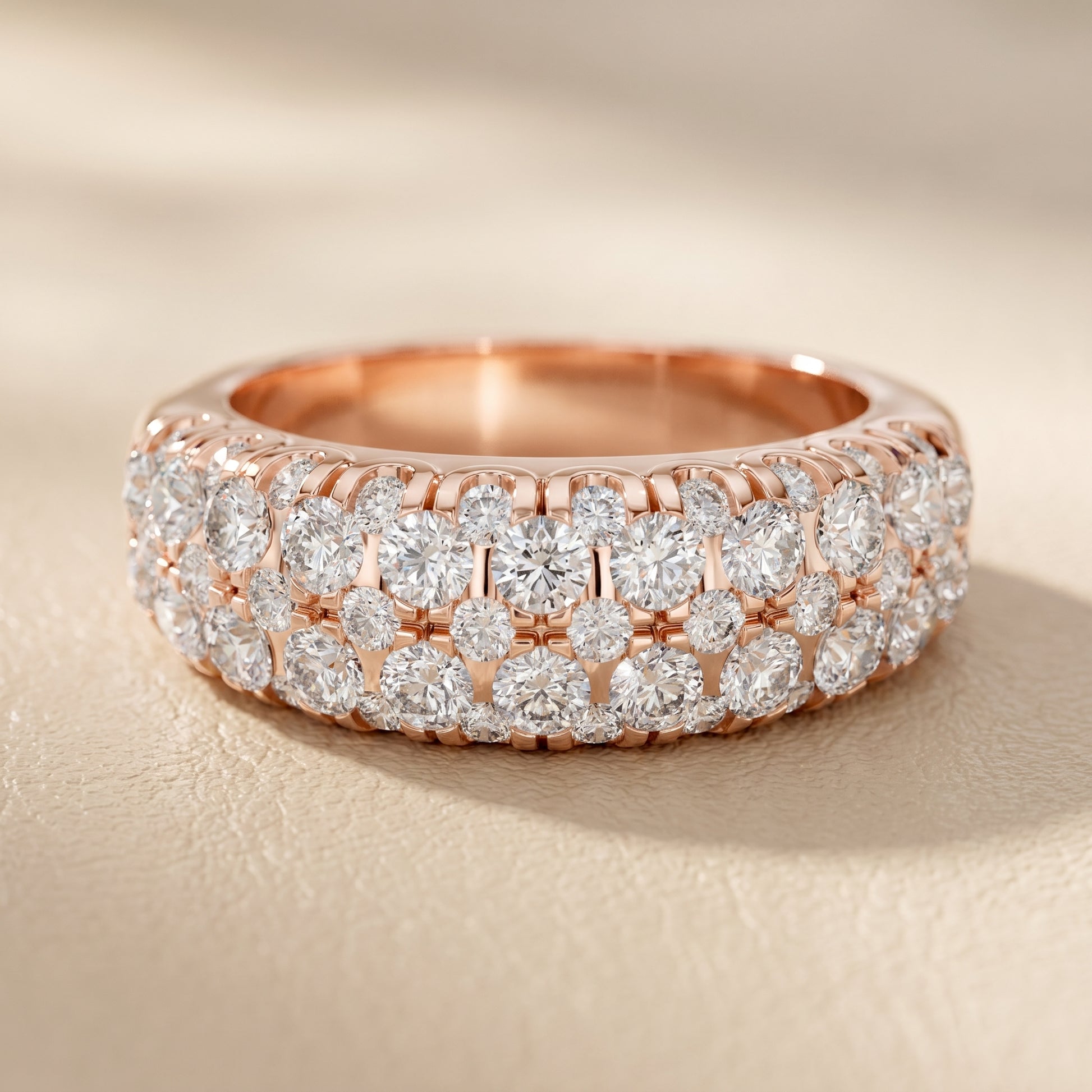 Round Cut Lab Grown Diamond Ring in Rose Gold