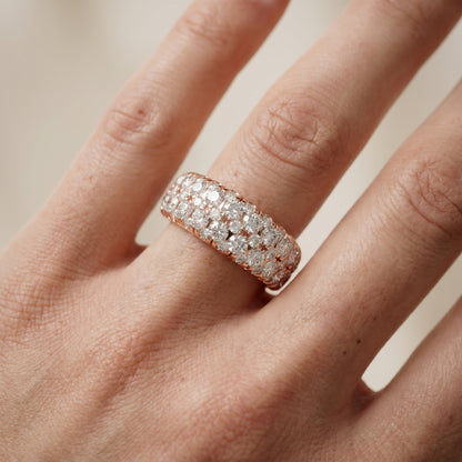 Round Cut Lab Grown Diamond Ring in Rose Gold