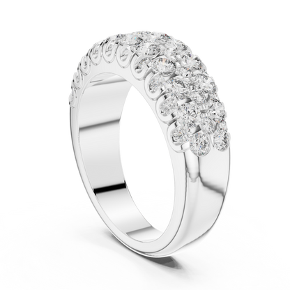 Round Cut Lab Grown Diamond Ring in Platinum
