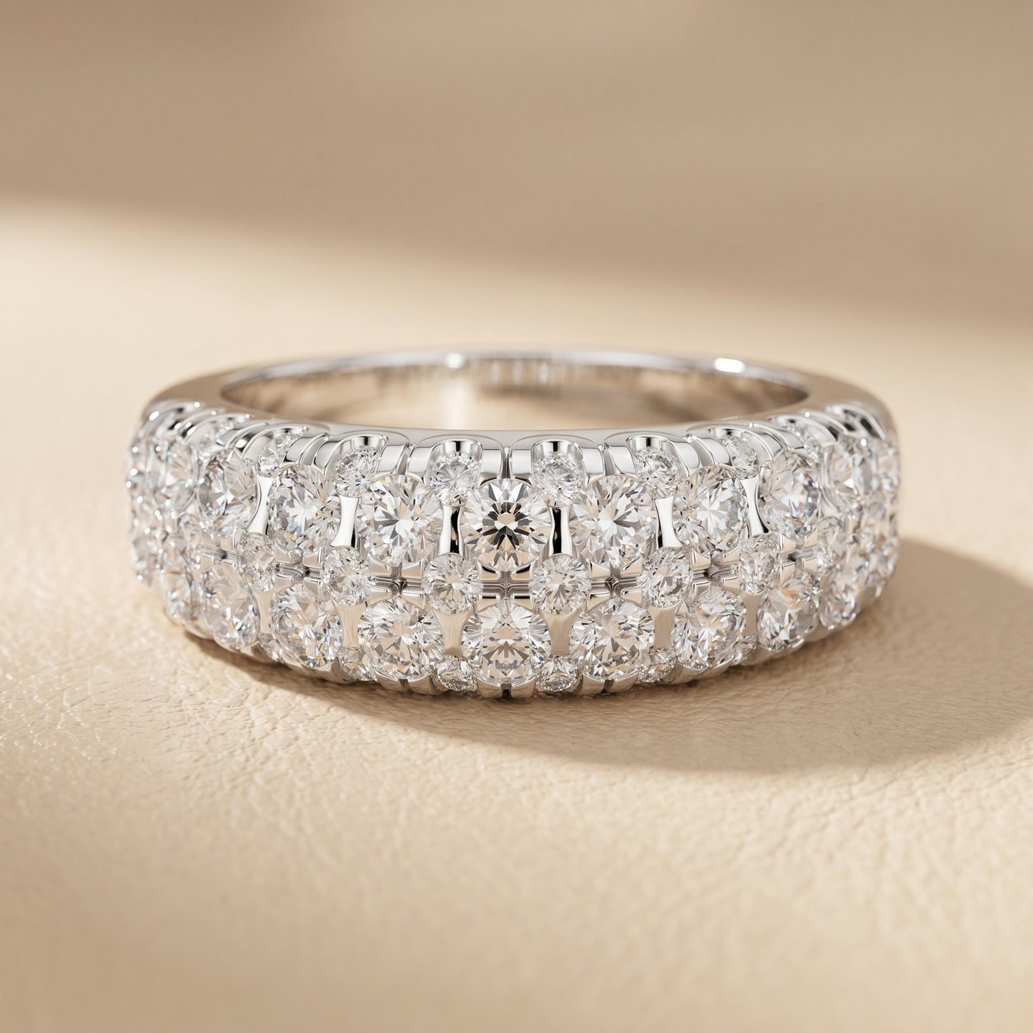 Round Cut Lab Grown Diamond Ring in Platinum
