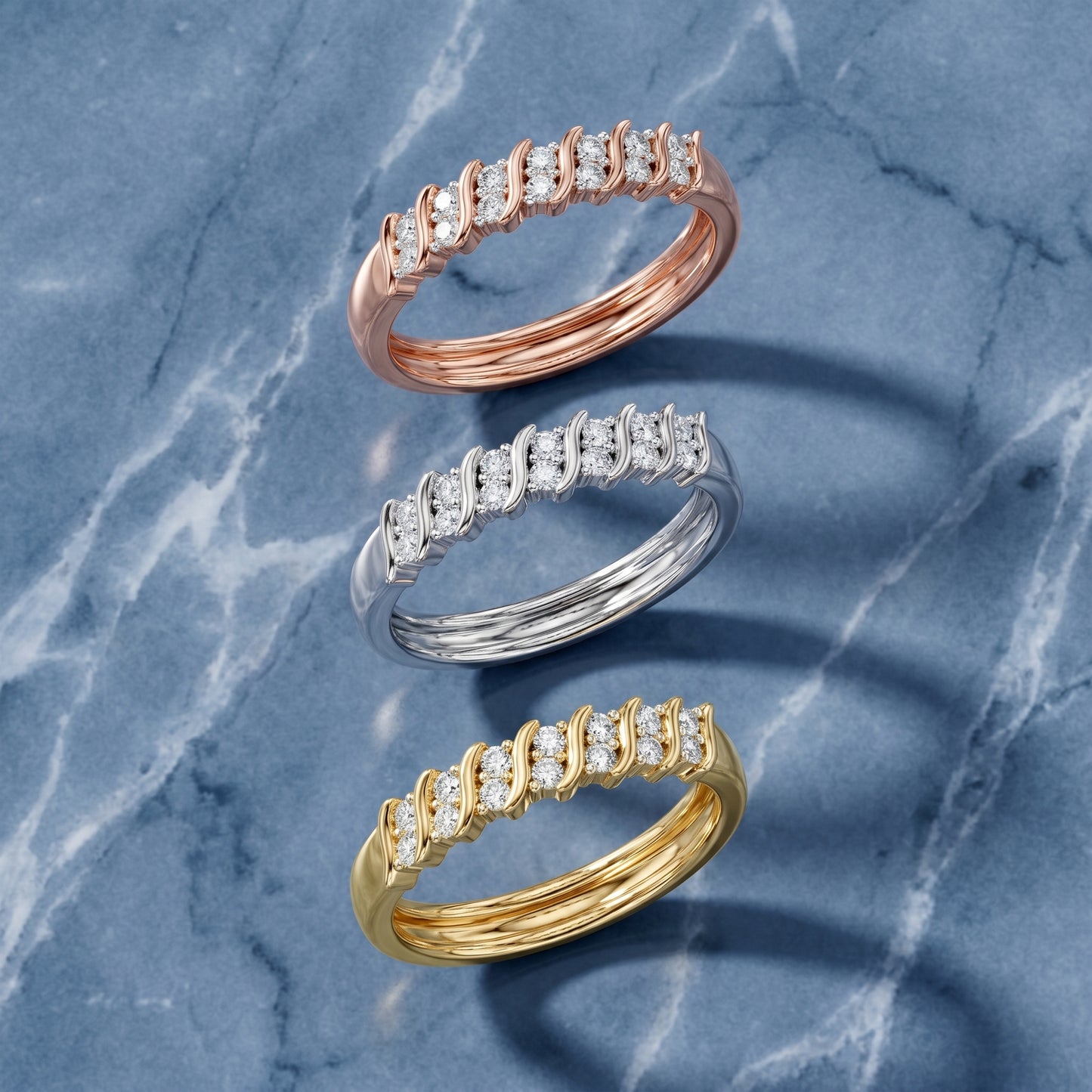 Round Cut Lab Grown Diamond Ring in Rose Gold