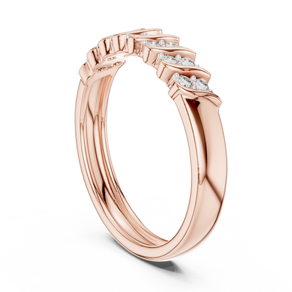 Round Cut Lab Grown Diamond Ring in Rose Gold