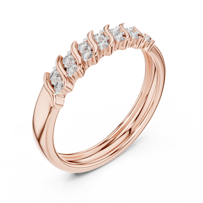 Round Cut Lab Grown Diamond Ring in Rose Gold