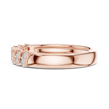 Round Cut Lab Grown Diamond Ring in Rose Gold