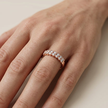 Round Cut Lab Grown Diamond Ring in Rose Gold