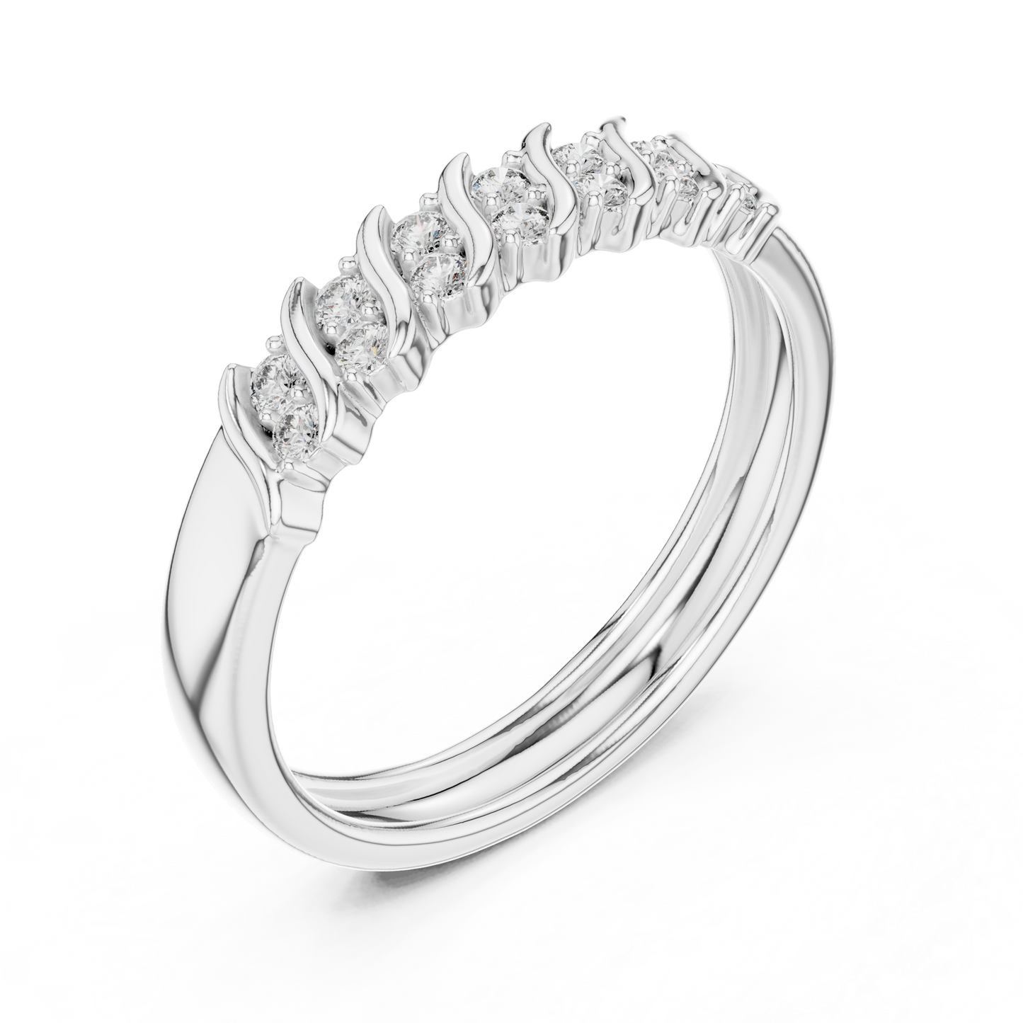 Round Cut Lab Grown Diamond Ring in Platinum