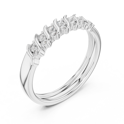 Round Cut Lab Grown Diamond Ring in Platinum