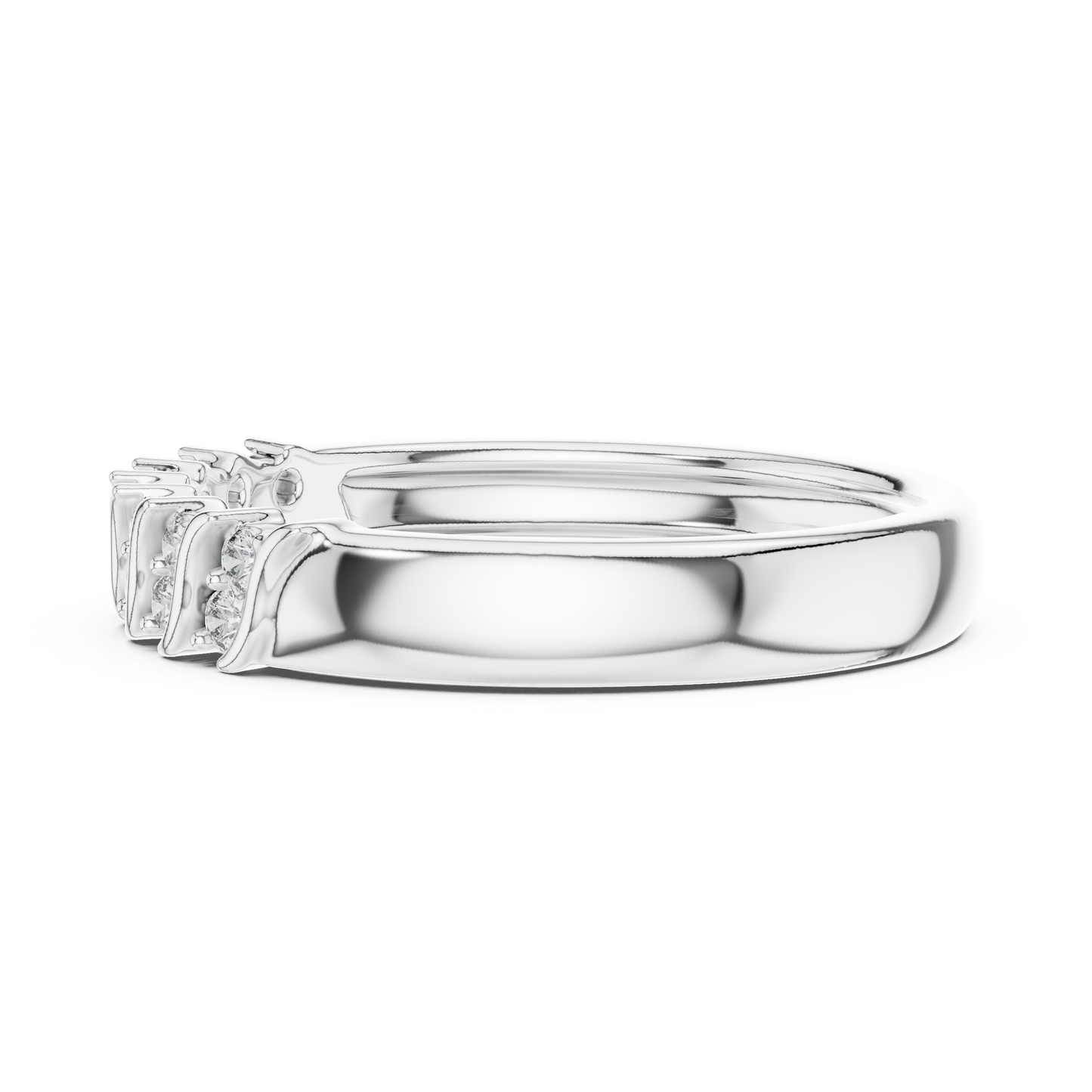 Round Cut Lab Grown Diamond Ring in Platinum