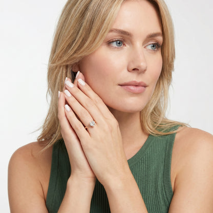 Heart Cut Lab Grown Diamond Ring in Rose Gold