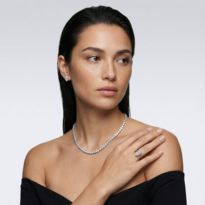 Marquise cut lab grown diamond solitaire engagement ring in durable platinum setting.