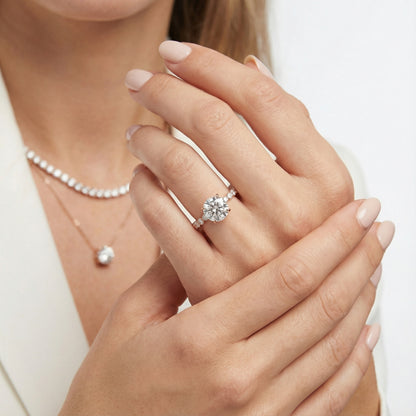 Cushion Cut Lab Grown Diamond Eleanor Majesty Engagement Ring set in Rose Gold