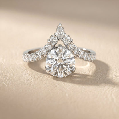 Round Cut Lab Grown Diamond Isabella Legacy Engagement Ring in Platinum