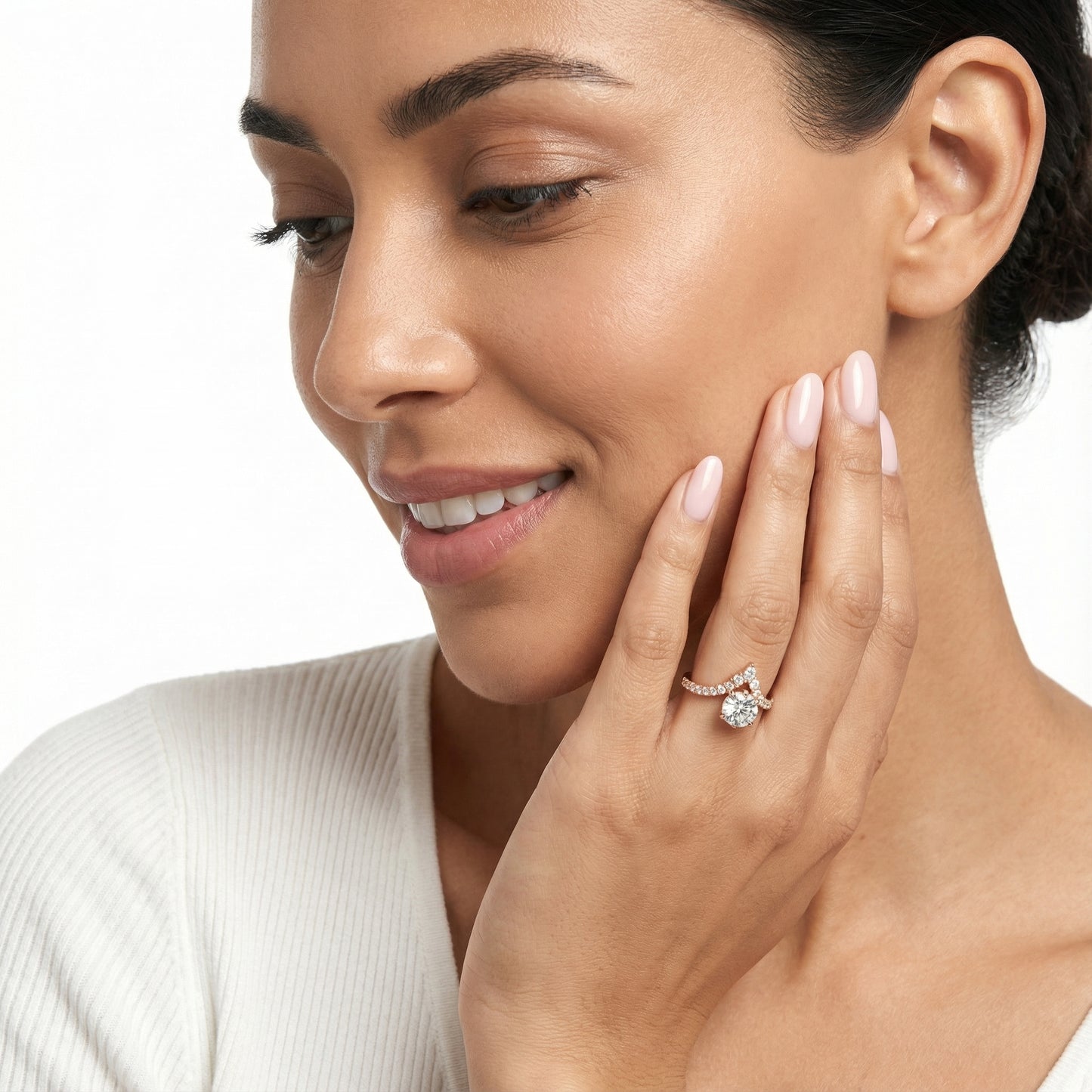 Round Cut Lab Grown Diamond Isabella Legacy Engagement Ring in Rose Gold