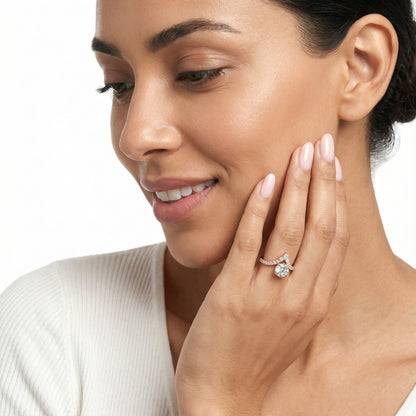 Round Cut Lab Grown Diamond Isabella Legacy Engagement Ring in Rose Gold