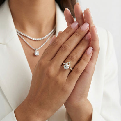Round Cut Lab Grown Diamond Isabella Legacy Engagement Ring in Yellow Gold