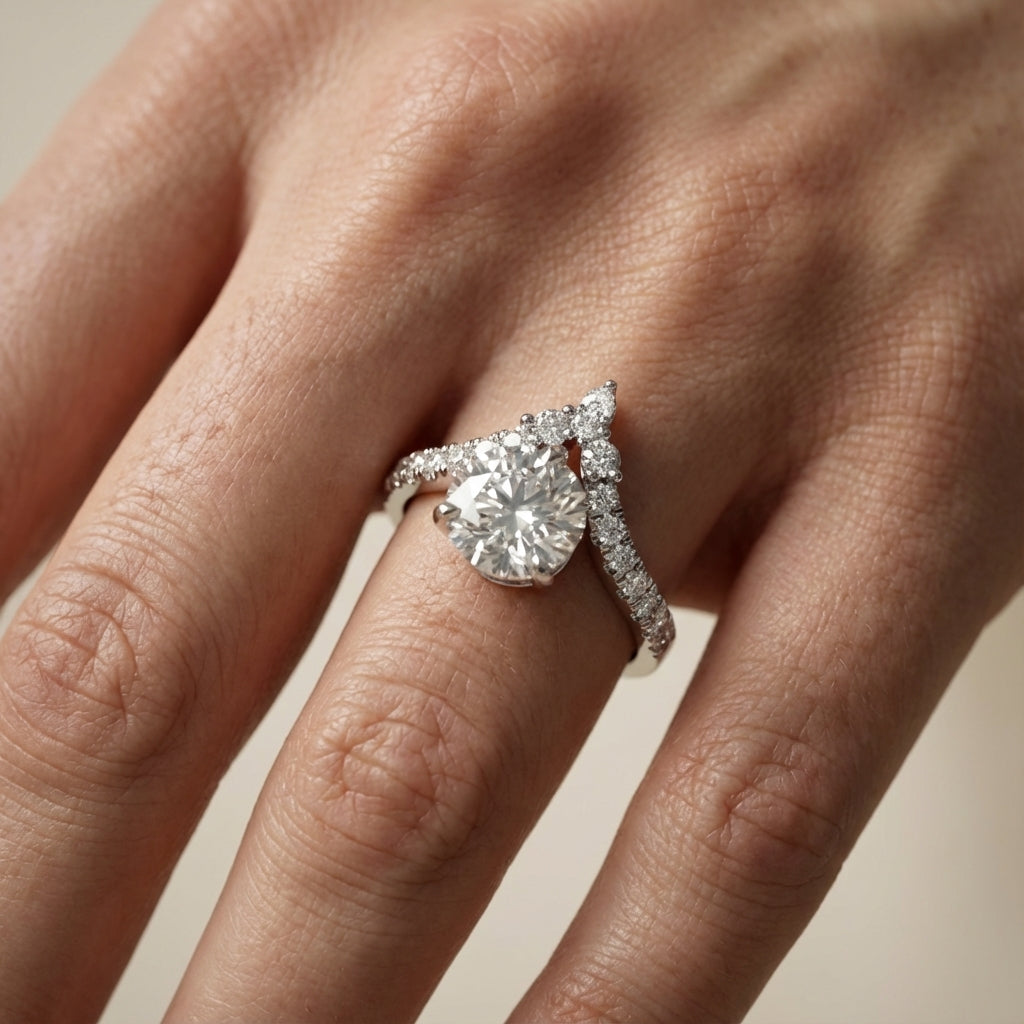 Round Cut Lab Grown Diamond Isabella Legacy Engagement Ring in Platinum